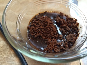 make a chocolate-coffee sludge for mocha mousse @ quirkyandwonderful.wordpress.com